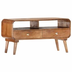 TV Cabinet Dimensions: 90x35x47 cm, Solid Mango Wood