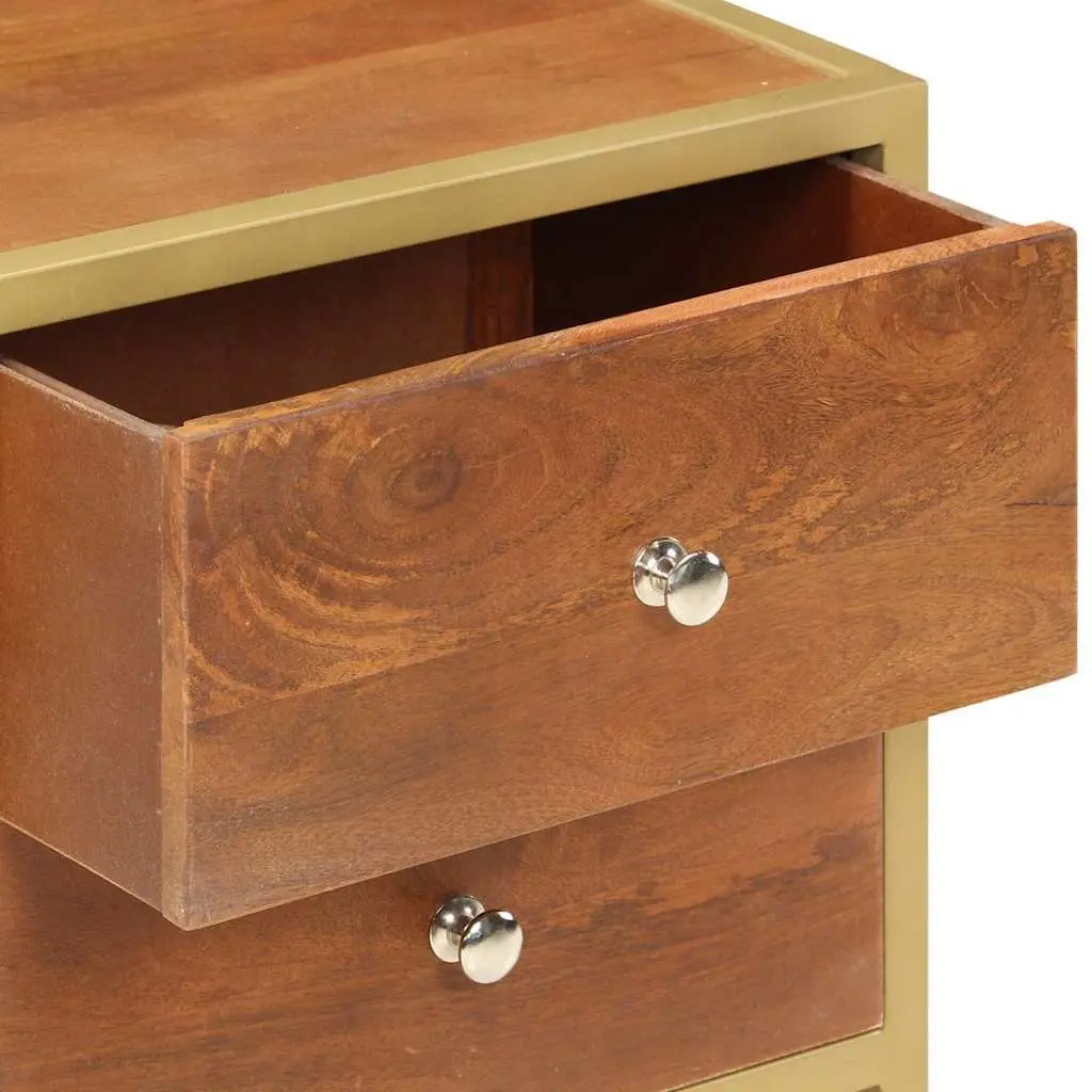 2 Drawer Wooden Bedside Cabinet 40W x 35D x 50H cm