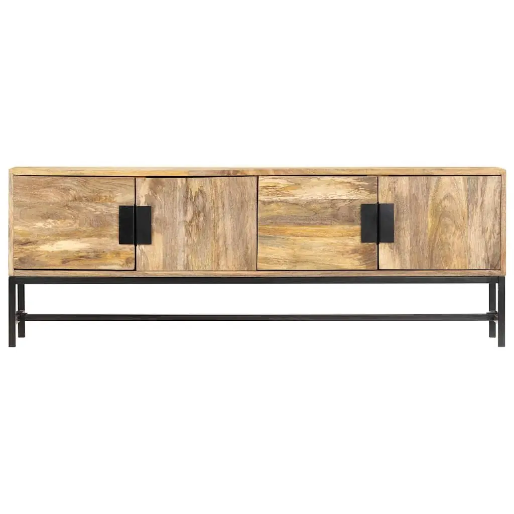 TV Cabinet Living Room 140x30x50 cm Brown Solid Mango Wood Storage Unit