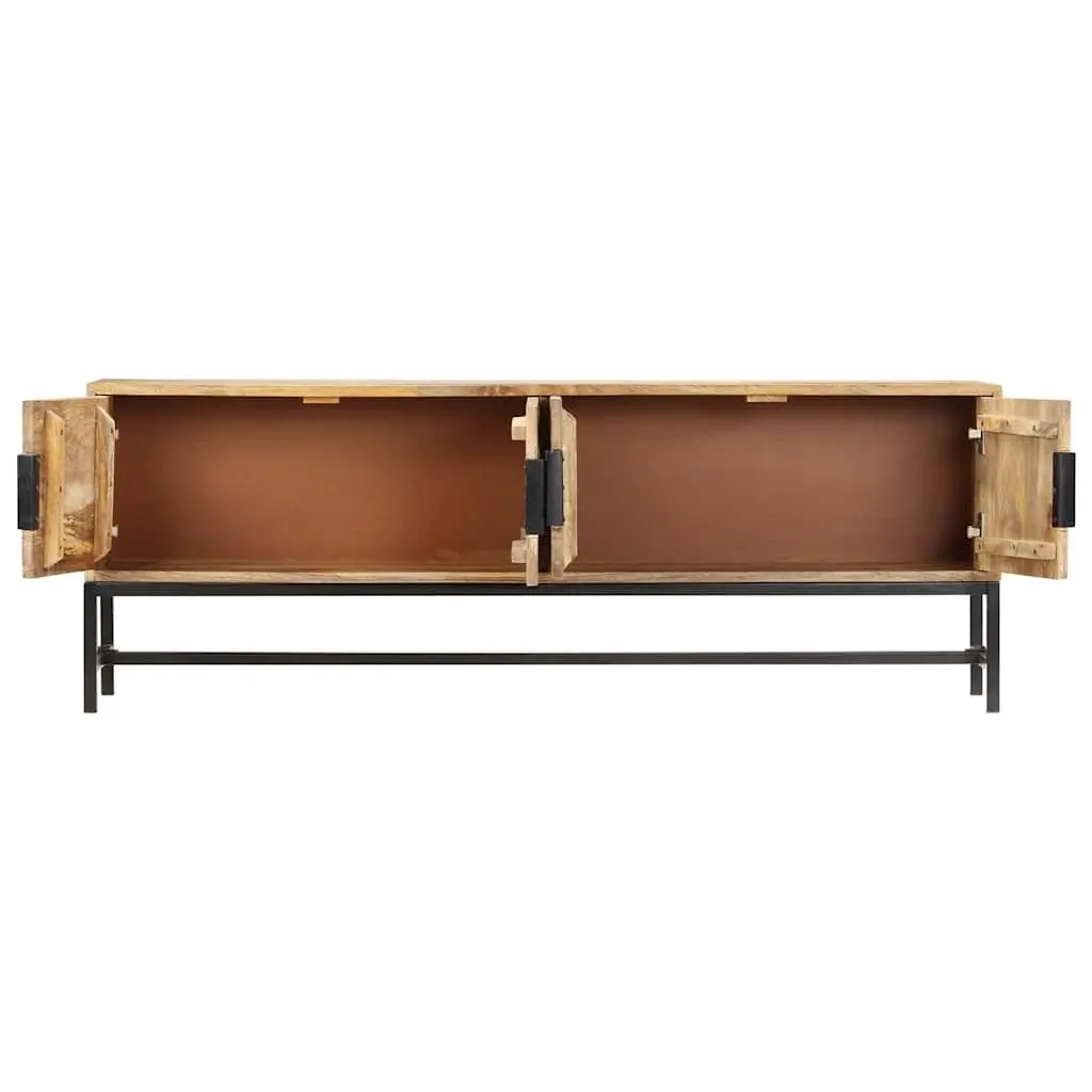 TV Cabinet Living Room 140x30x50 cm Brown Solid Mango Wood Storage Unit