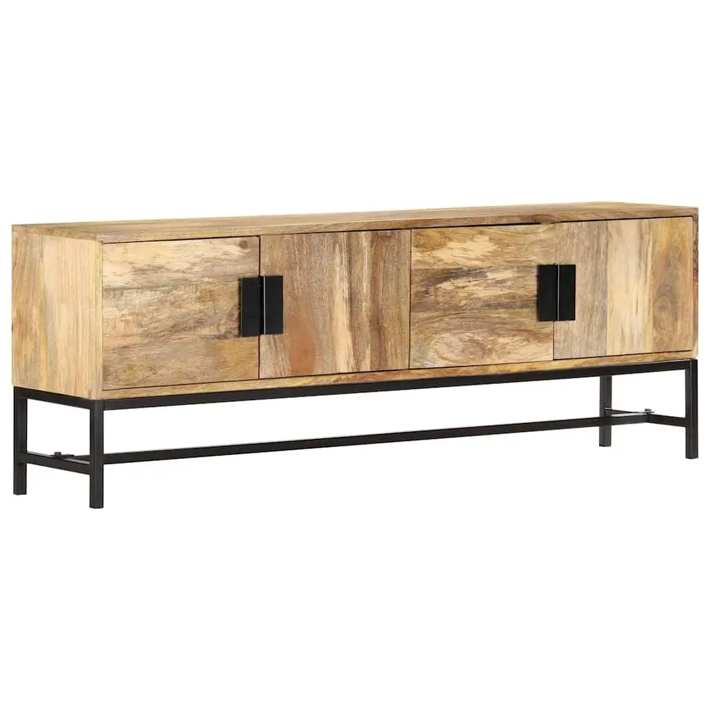 TV Cabinet Living Room 140x30x50 cm Brown Solid Mango Wood Storage Unit