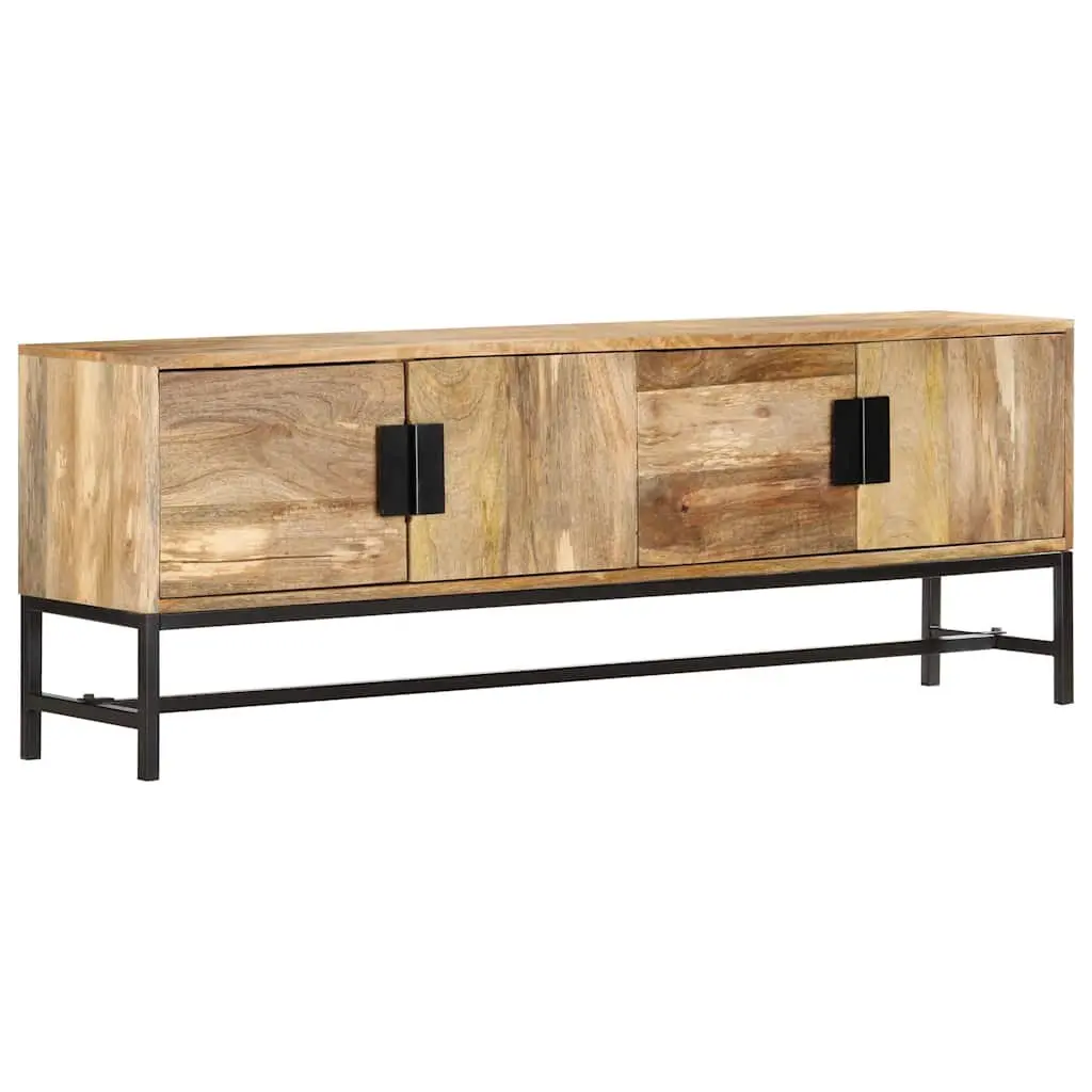 TV Cabinet Living Room 140x30x50 cm Brown Solid Mango Wood Storage Unit