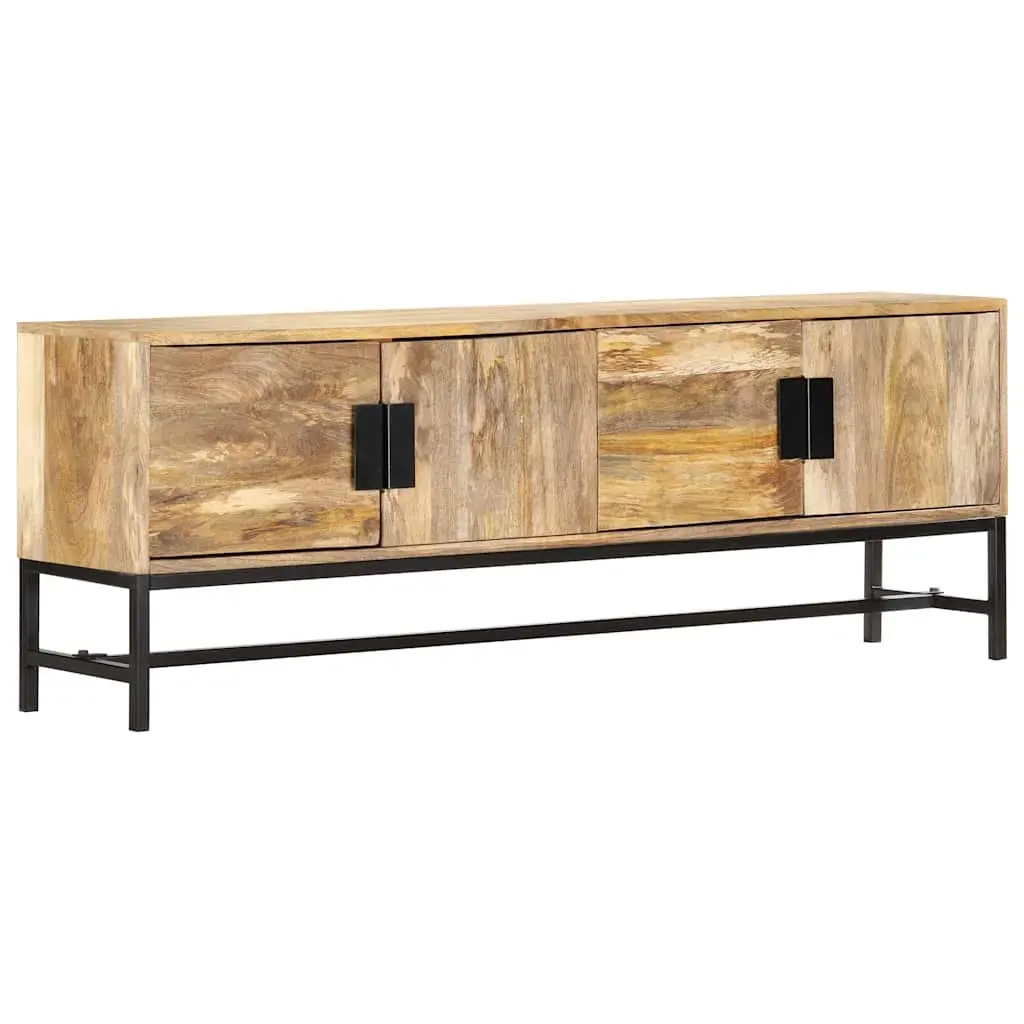 TV Cabinet Living Room 140x30x50 cm Brown Solid Mango Wood Storage Unit