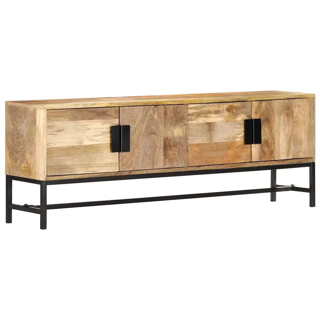 TV Cabinet Living Room 140x30x50 cm Brown Solid Mango Wood Storage Unit