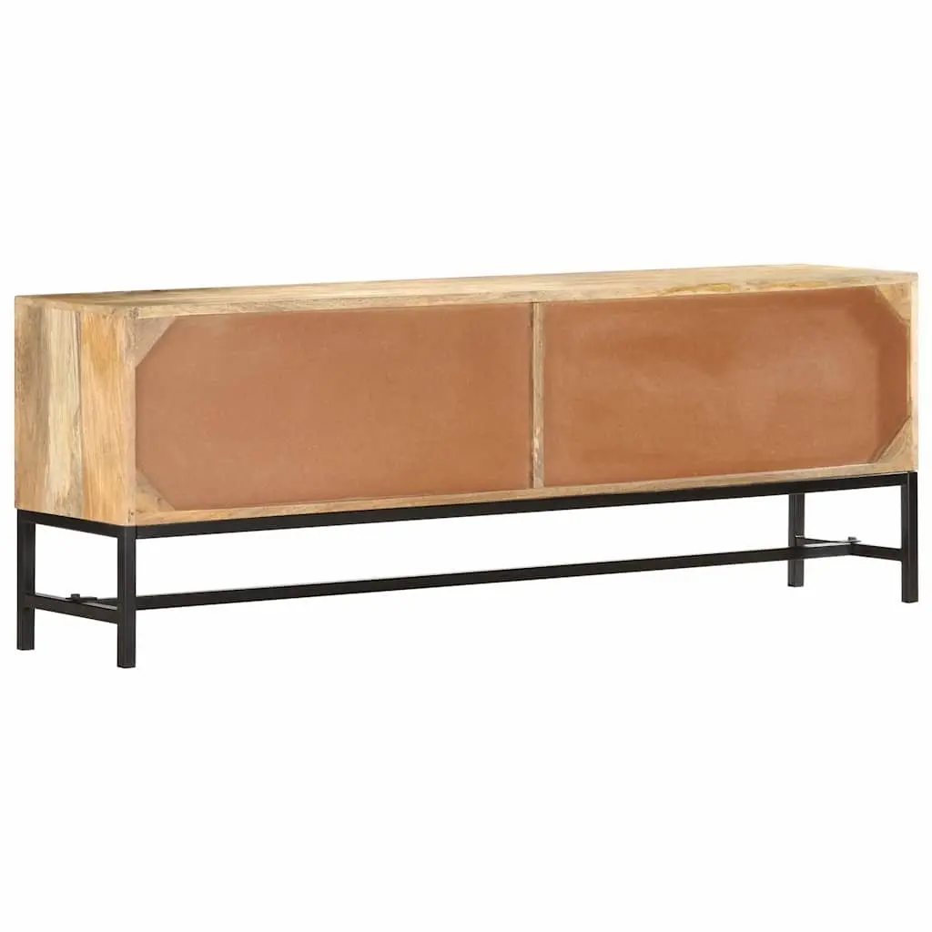 TV Cabinet Living Room 140x30x50 cm Brown Solid Mango Wood Storage Unit