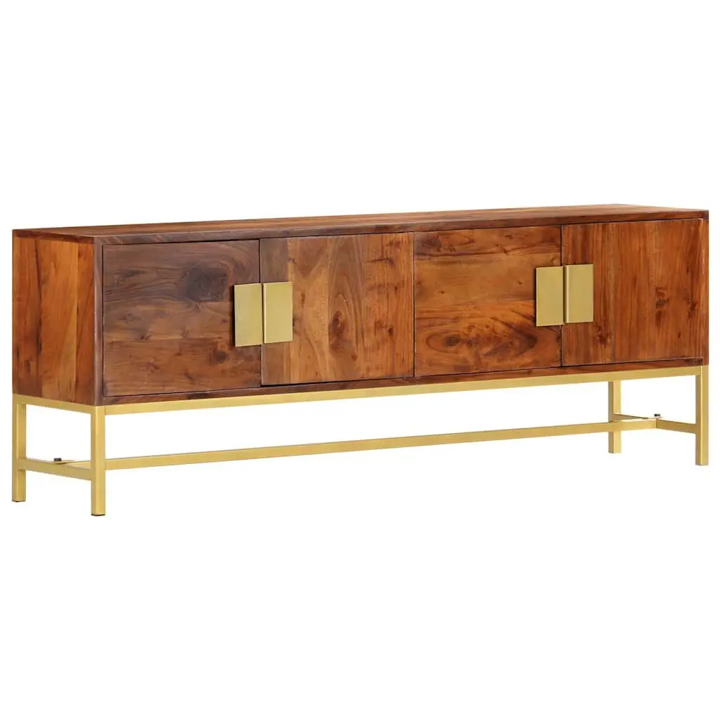 TV Cabinet 140x30x50 cm Brown Solid Acacia Wood Living Room Storage Unit