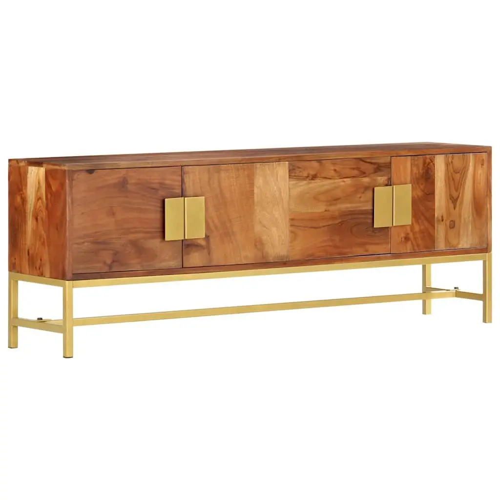 TV Cabinet 140x30x50 cm Brown Solid Acacia Wood Living Room Storage Unit