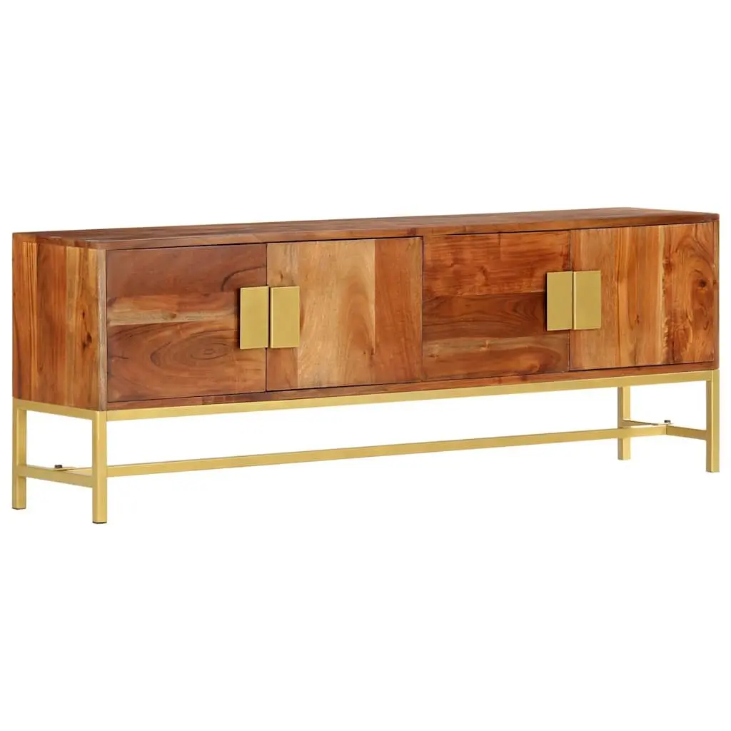 TV Cabinet 140x30x50 cm Brown Solid Acacia Wood Living Room Storage Unit