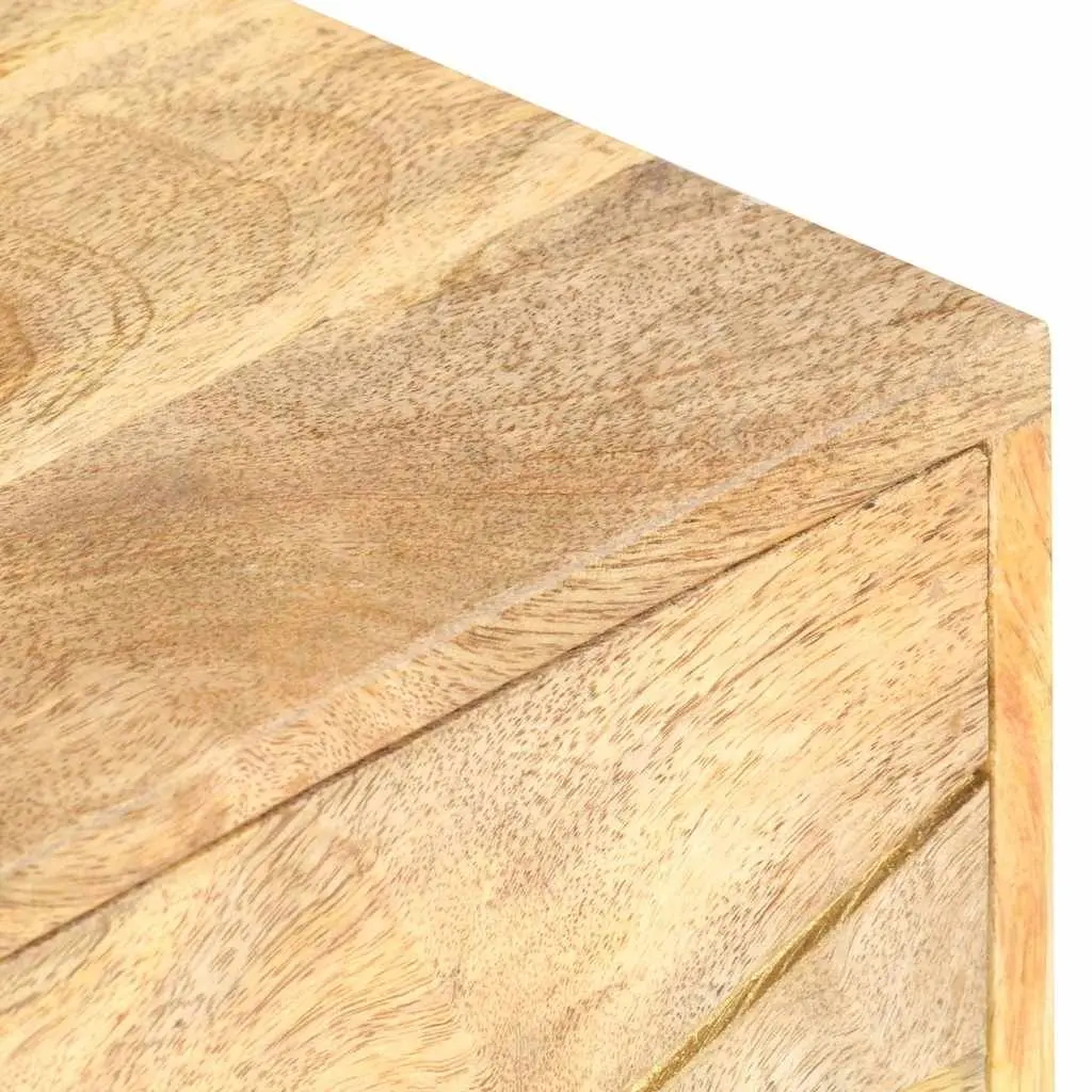 Bedside Table Solid Mango Wood Nightstand with 2 Drawers 40x30x50 cm