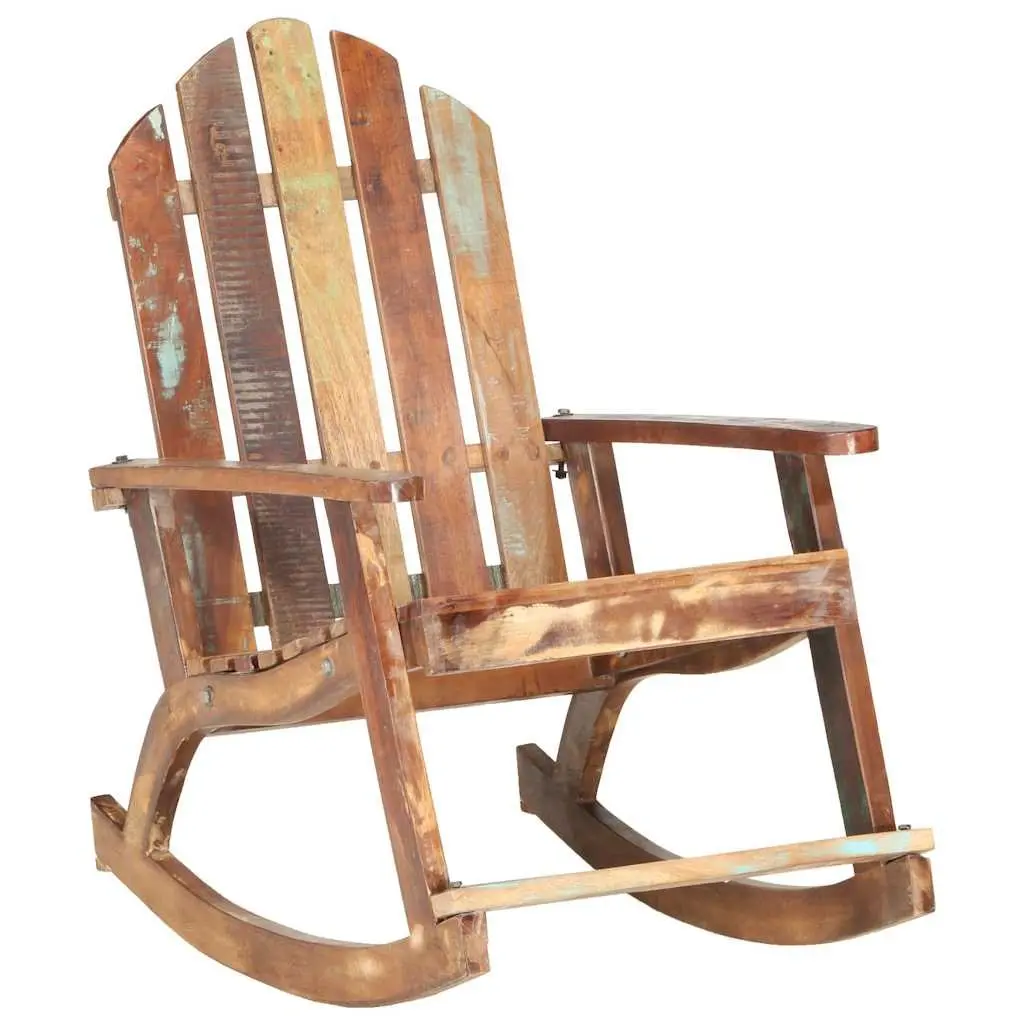 Rocking Chair Solid Reclaimed Wood Garden Outdoor Patio Relaxation Furniture