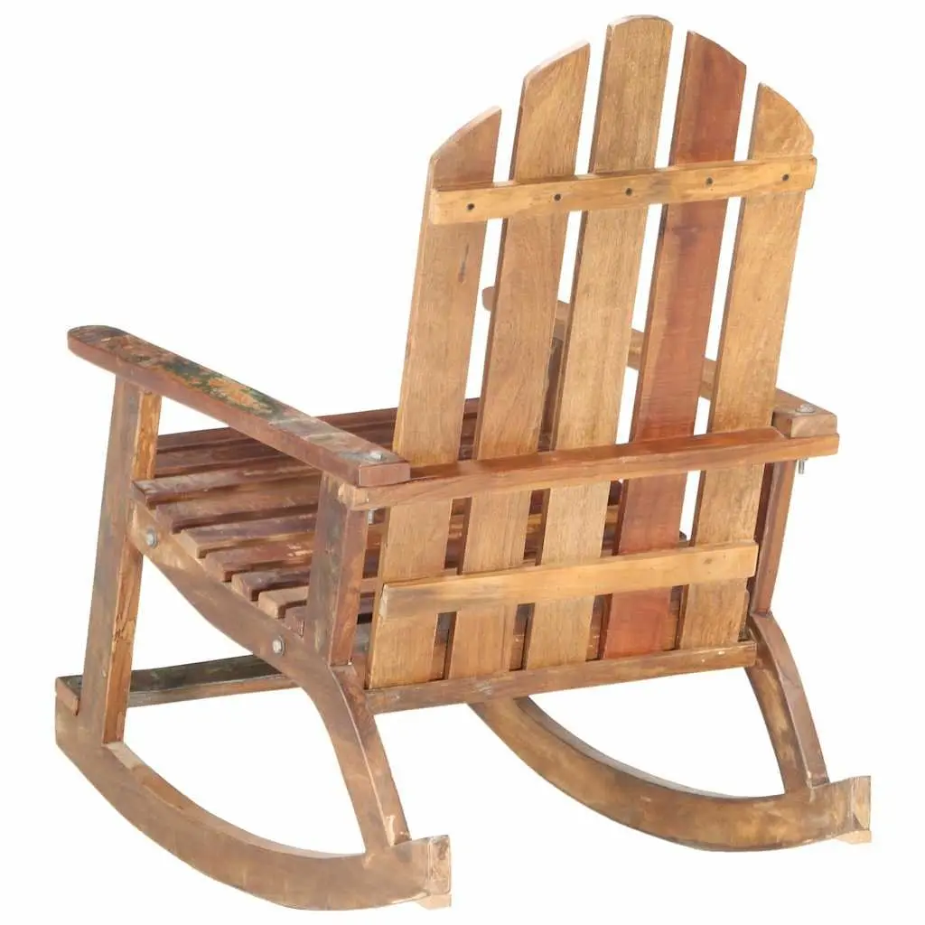 Rocking Chair Solid Reclaimed Wood Garden Outdoor Patio Relaxation Furniture