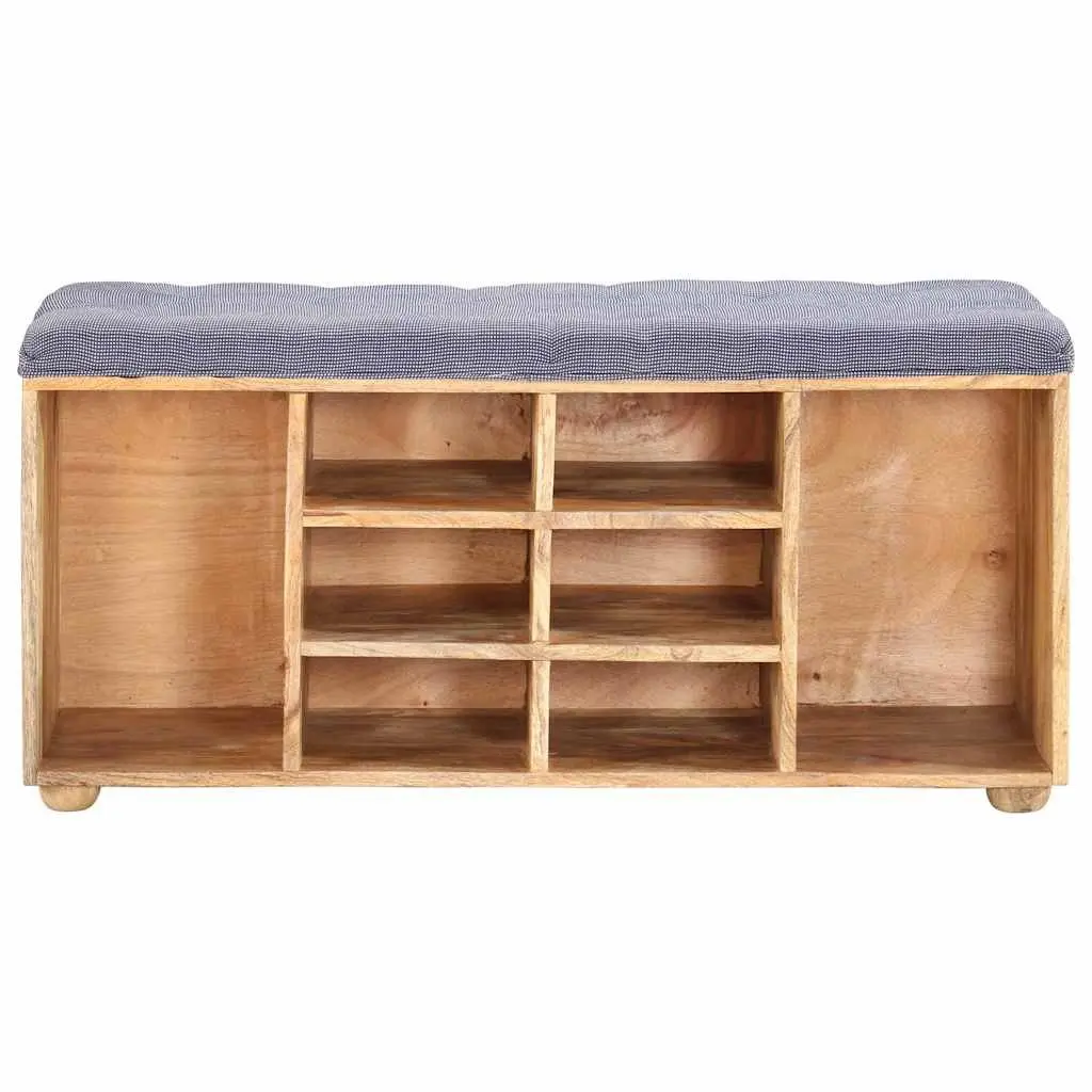 Storage Bench Hall Entryway Solid Wood Padded Seat Compartments Furniture