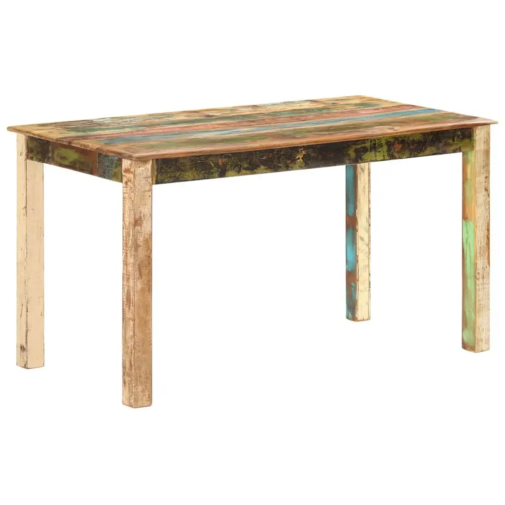 Dining Table Solid Reclaimed Wood Kitchen Room Furniture 140x70x76cm Antique