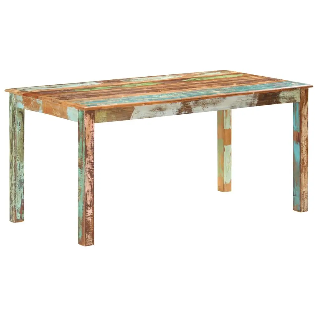 Dining Table Solid Reclaimed Wood 160x80x76 cm Kitchen Room Furniture