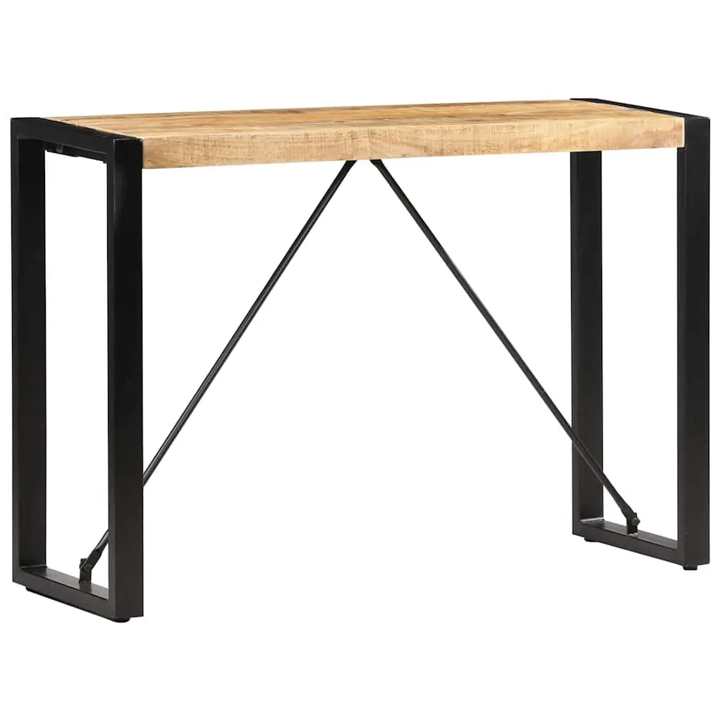 Console Table 110x35x76 cm Solid Mango Wood with Steel Legs End Accent