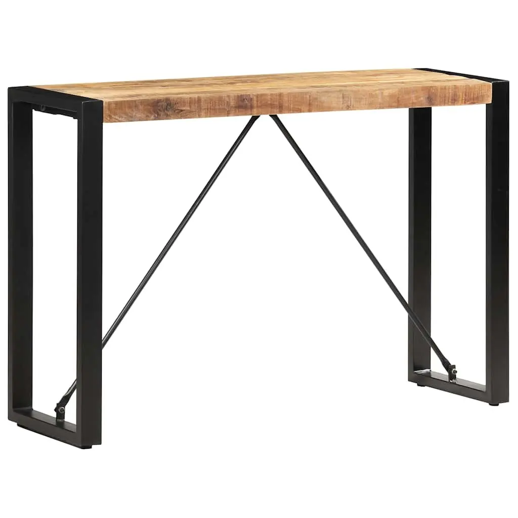 Console Table 110x35x76 cm Solid Mango Wood with Steel Legs End Accent