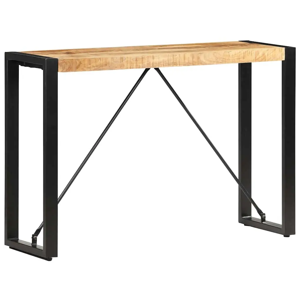 Console Table 110x35x76 cm Solid Mango Wood with Steel Legs End Accent