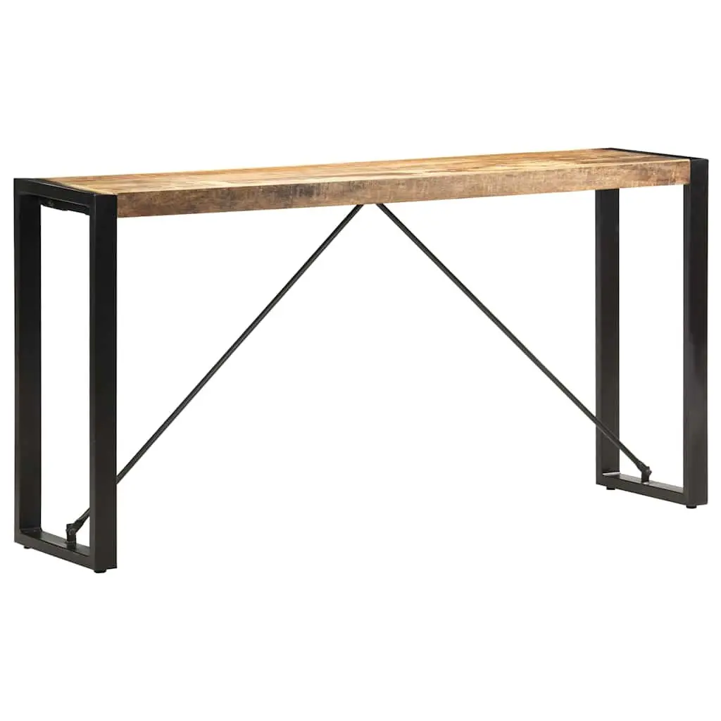 End Table Console 150x35x76cm Solid Mango Wood Industrial Steel Legs Hall