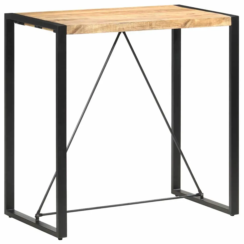 Bar Table 110x60x110cm Solid Mango Wood Kitchen Dining Industrial Retro Style