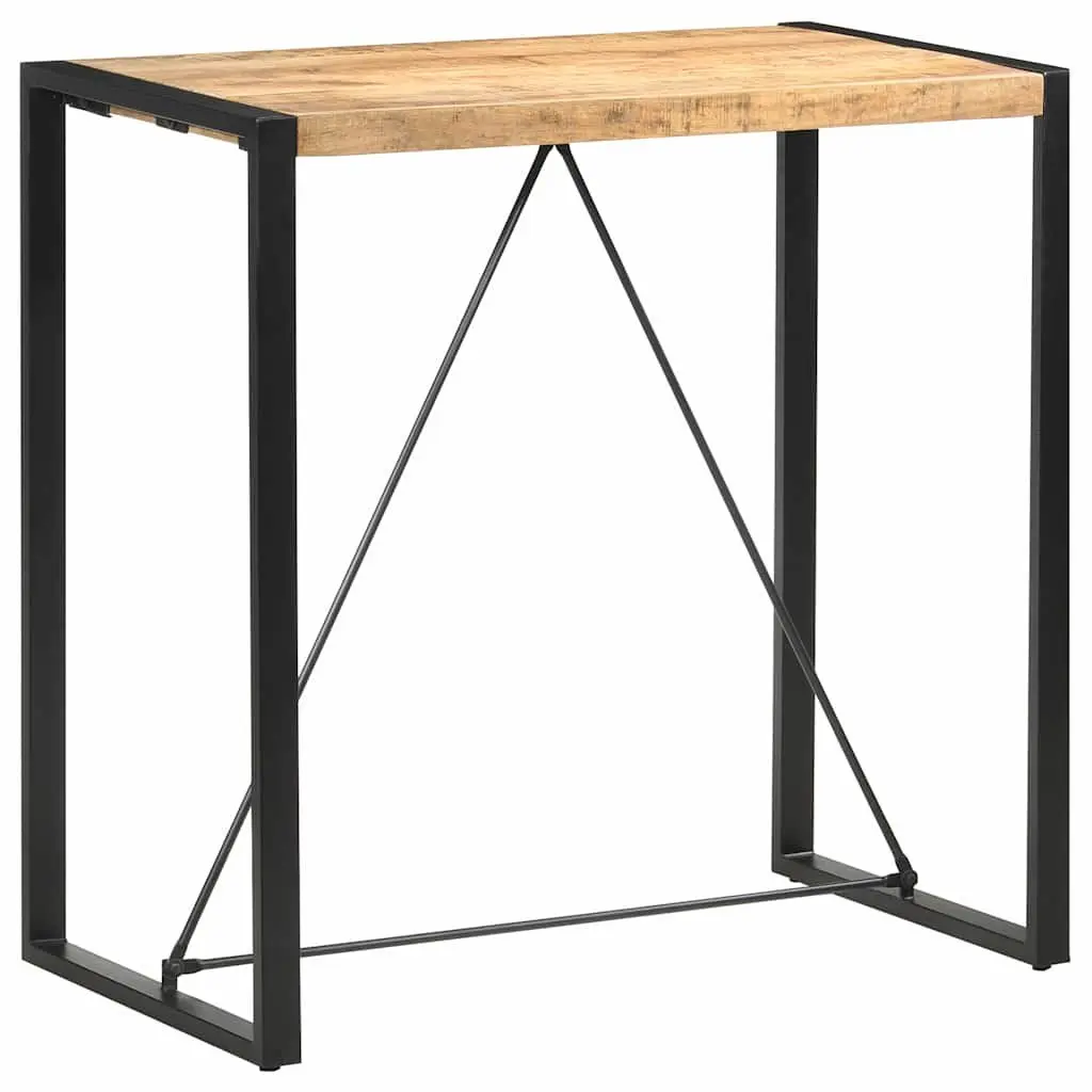 Bar Table 110x60x110cm Solid Mango Wood Kitchen Dining Industrial Retro Style
