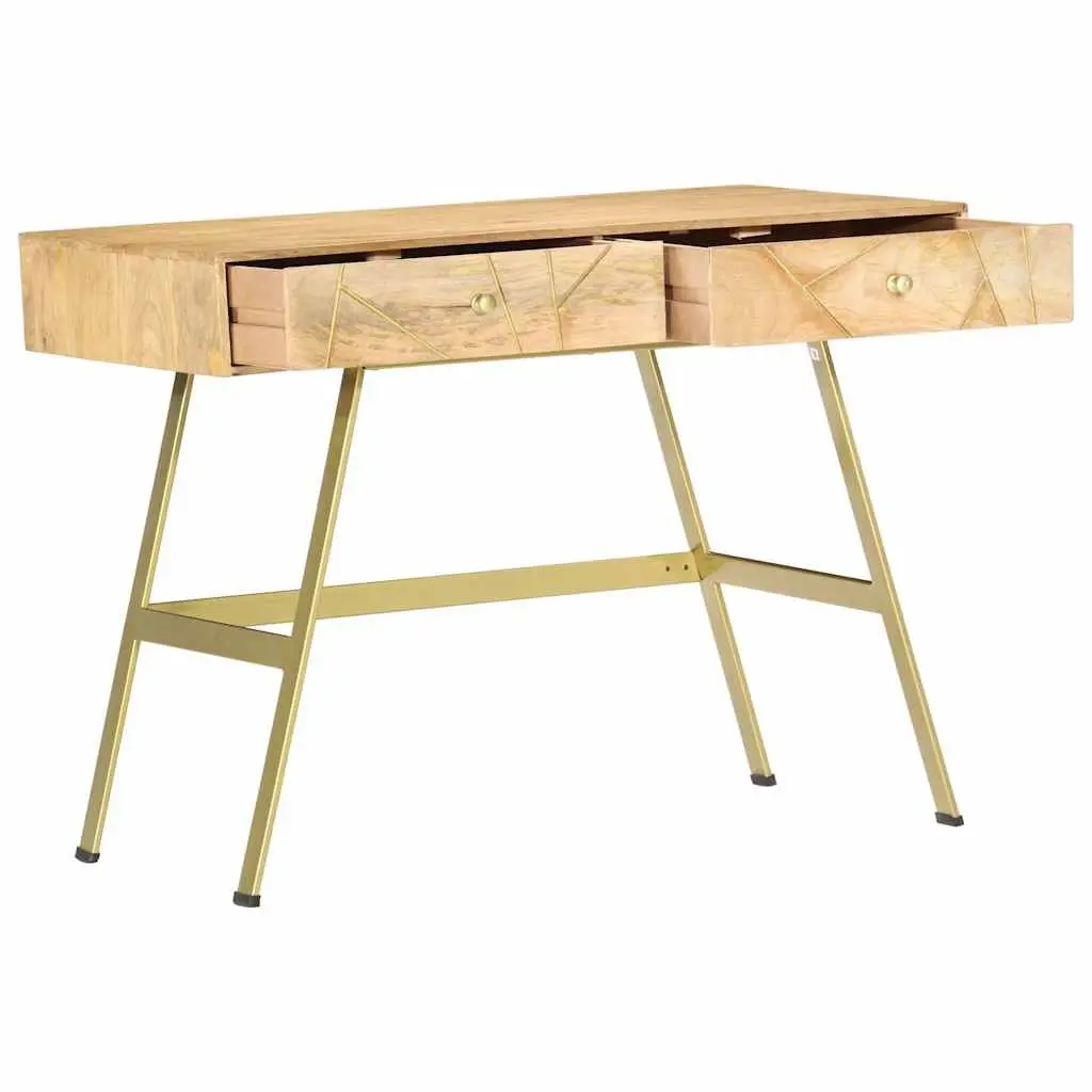 Writing Desk for Office 100x55x75cm Solid Mango Wood Industrial Style