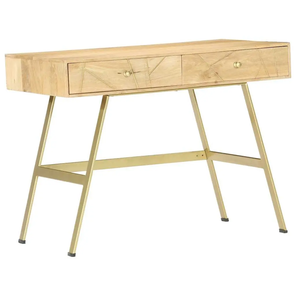 Writing Desk for Office 100x55x75cm Solid Mango Wood Industrial Style