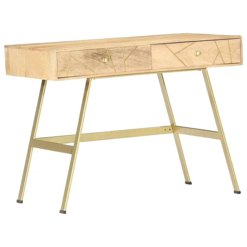 Writing Desk for Office 100x55x75cm Solid Mango Wood Industrial Style