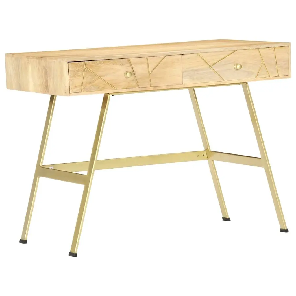 Writing Desk for Office 100x55x75cm Solid Mango Wood Industrial Style