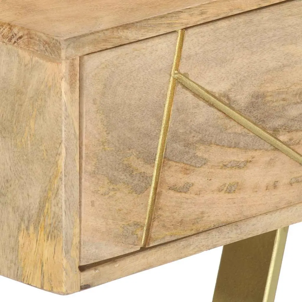 Writing Desk for Office 100x55x75cm Solid Mango Wood Industrial Style