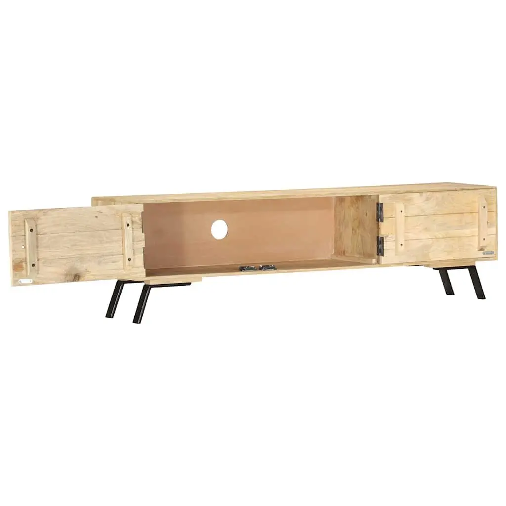 Solid Mango Wood TV Cabinet 140x30x40 cm Brown Living Room Storage Unit