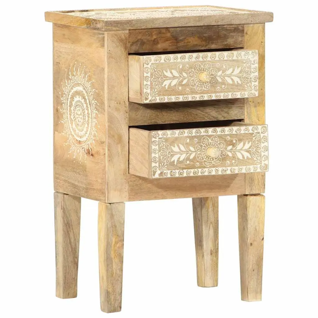 40x30x60cm Handcrafted Solid Mango Wood Nightstand