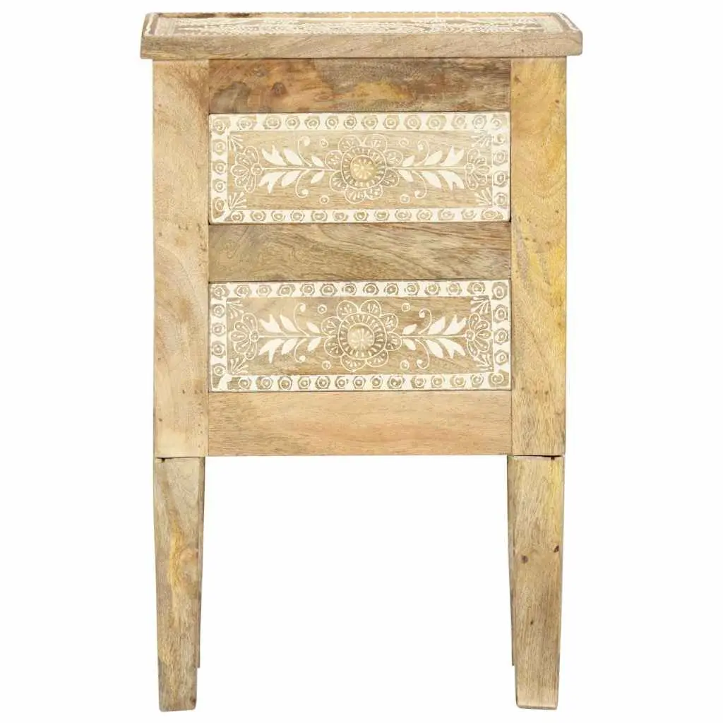 40x30x60cm Handcrafted Solid Mango Wood Nightstand