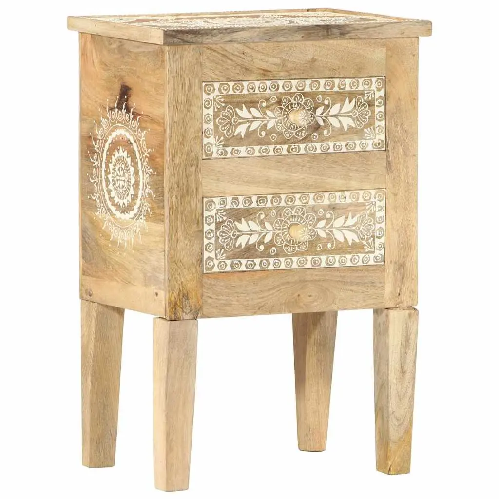 40x30x60cm Handcrafted Solid Mango Wood Nightstand