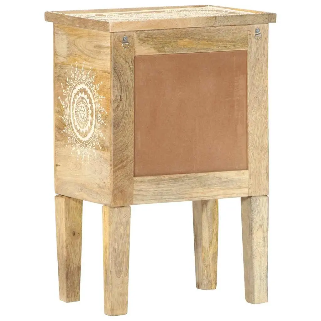 40x30x60cm Handcrafted Solid Mango Wood Nightstand