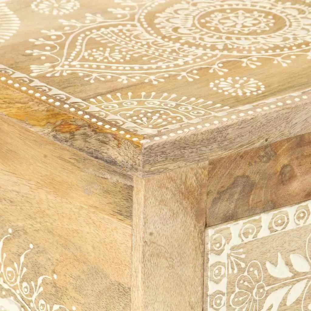 40x30x60cm Handcrafted Solid Mango Wood Nightstand