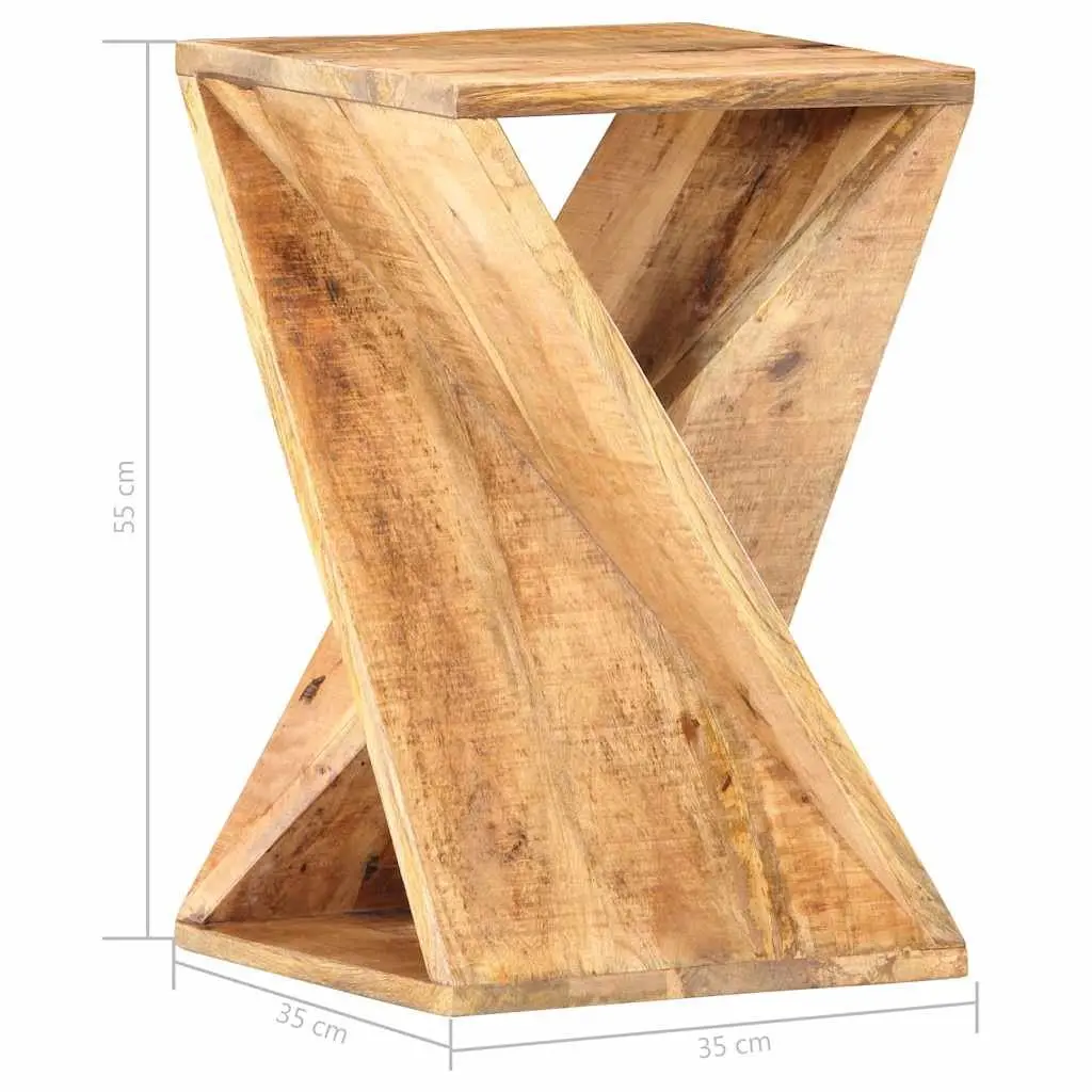 Solid Wood Mango Side Table 35x35x55 cm Accent End Table Nightstand Stool