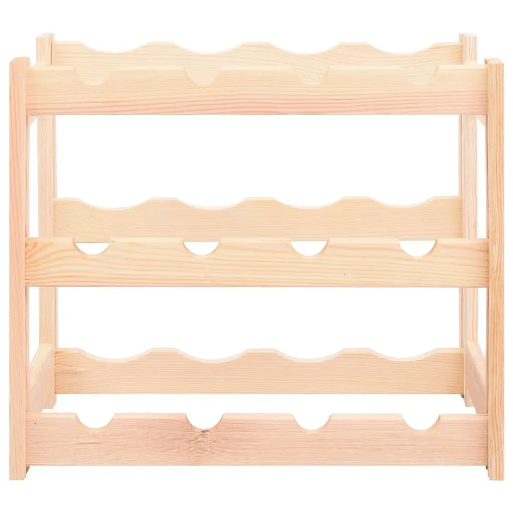 Wine Rack for 12 Bottles Kitchen Dining Bar Solid Wood Pine Storage Display Shelf Holder Stand
