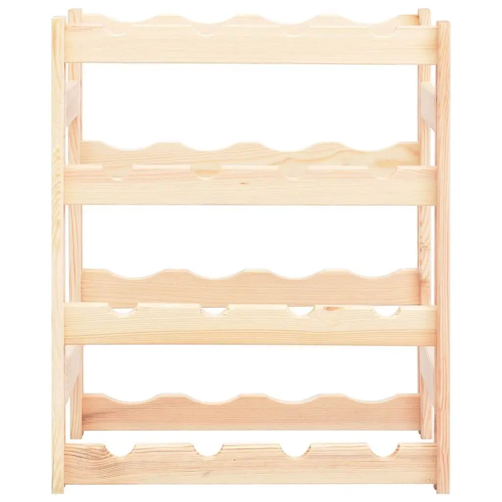 16-Bottle Wooden Wine Rack