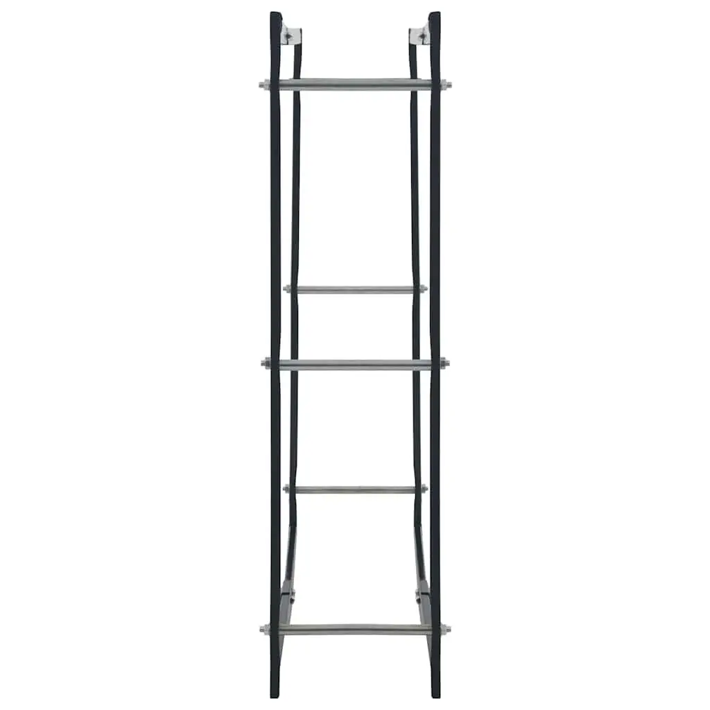 Black Steel Log Storage Firewood Rack