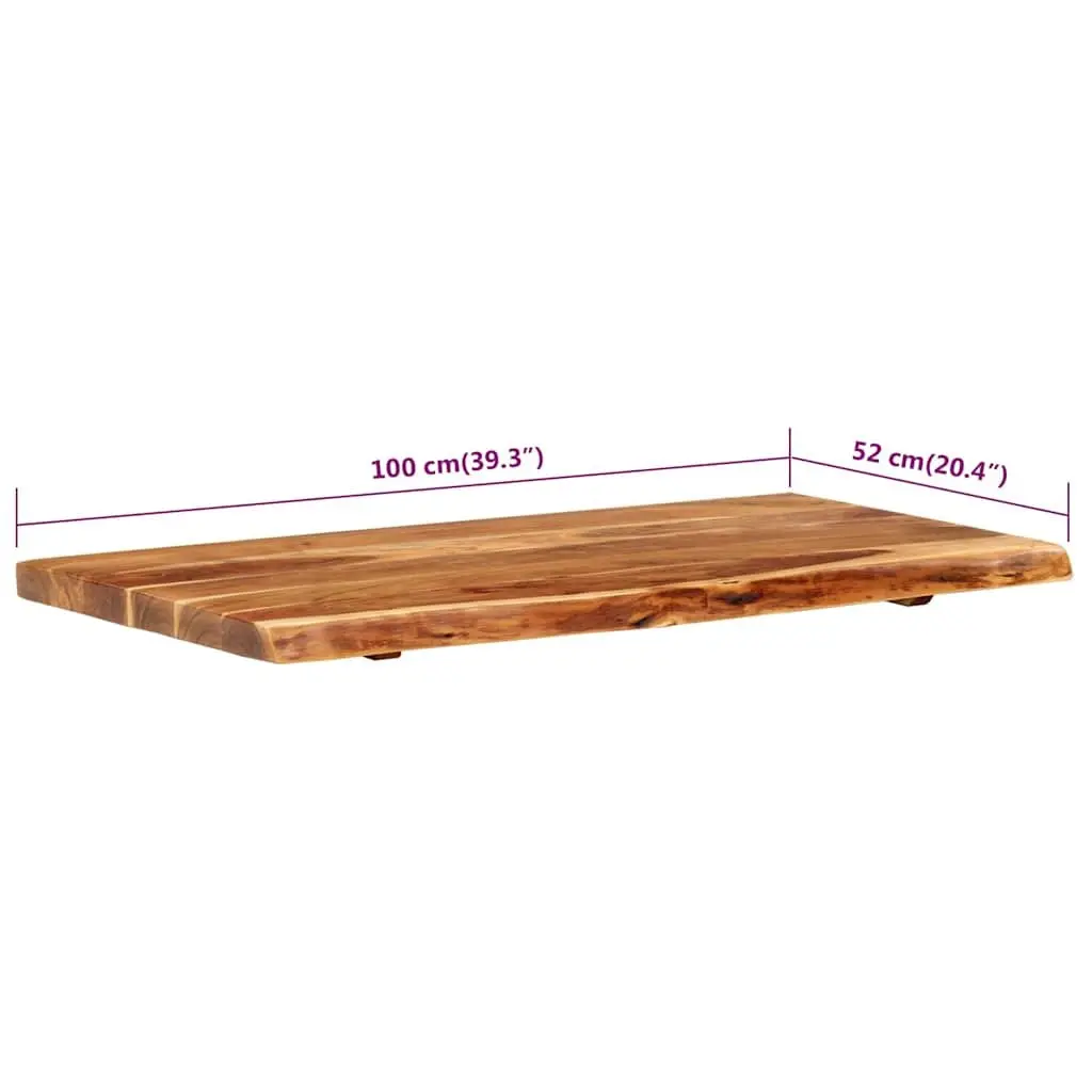 Solid Acacia Wood Vanity Top with Live Edge