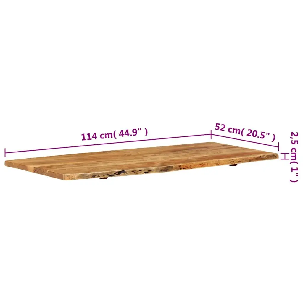 Acacia Wood Bathroom Vanity Top 114cm