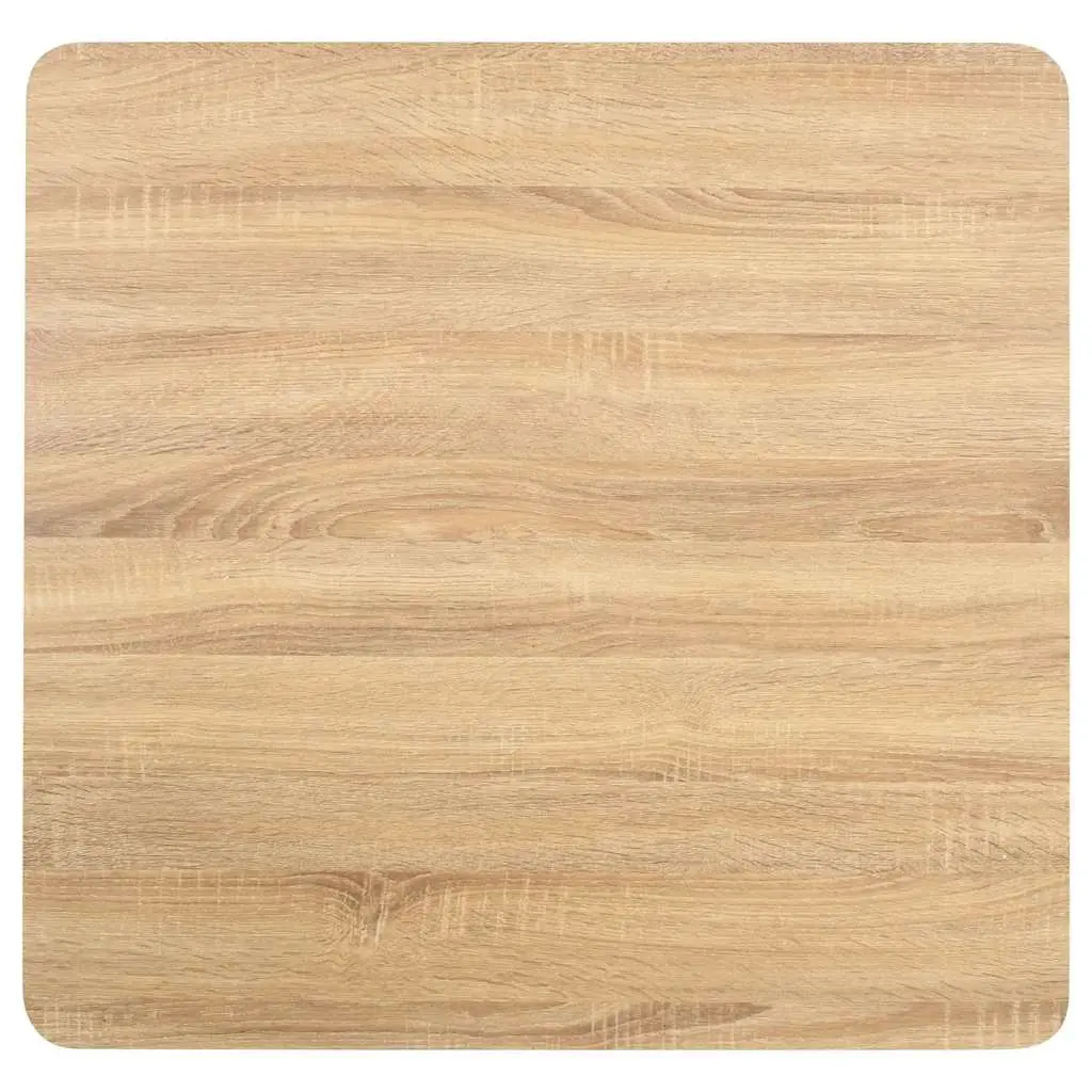 Bistro Table for Home Restaurant Coffee Shop Bar 80x80cm Brown MDF Tabletop Steel Leg