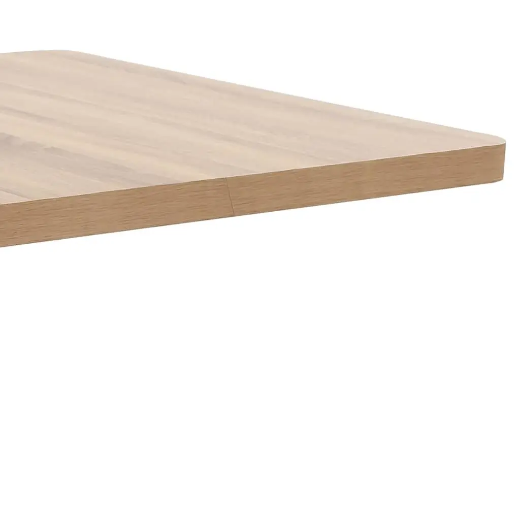 Bistro Table for Home Restaurant Coffee Shop Bar 80x80cm Brown MDF Tabletop Steel Leg