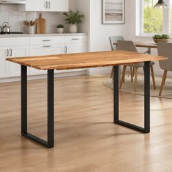 Dining Table Specifications: 140x70x76 cm, Acacia Wood