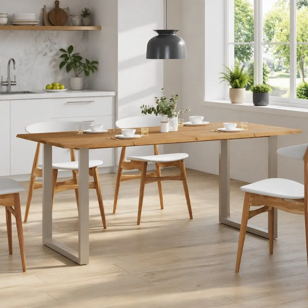 Dining Table 180L x 90W x 76H cm in Solid Wood