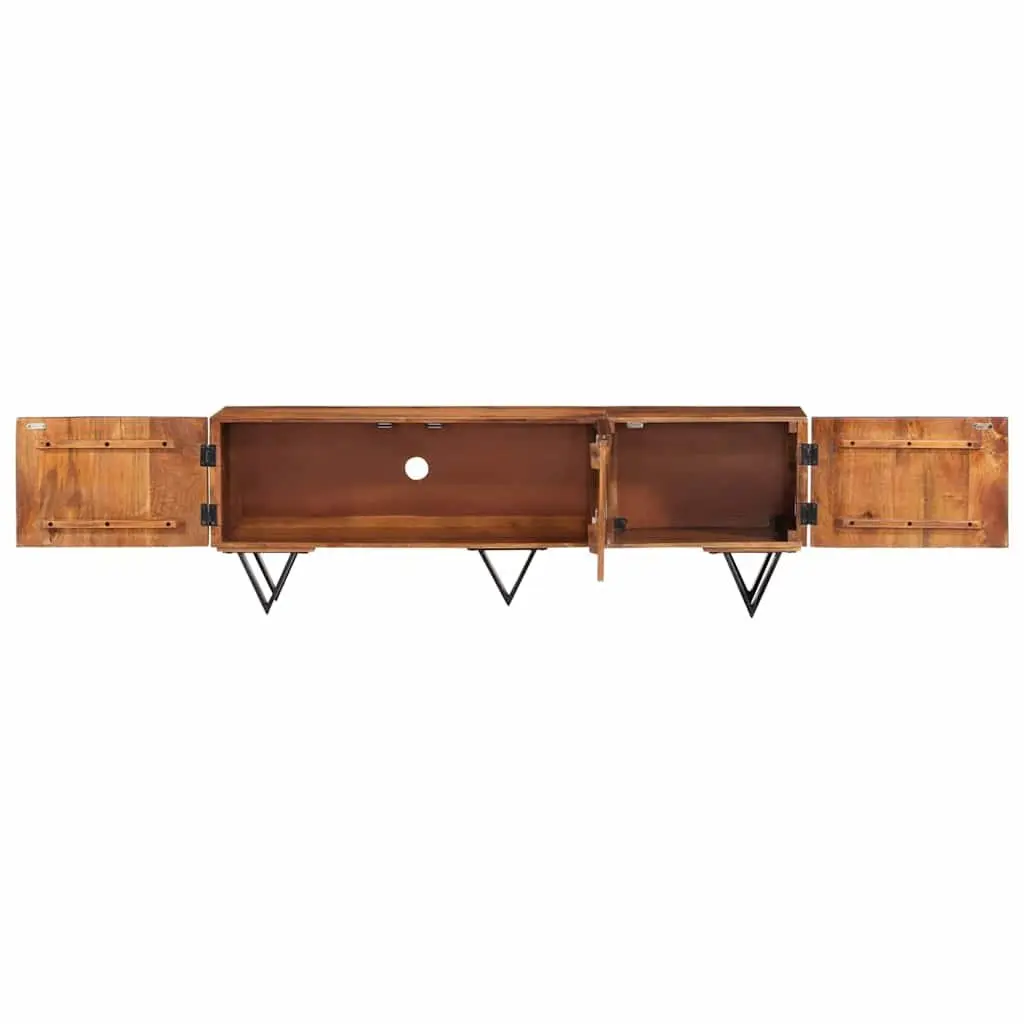 TV Cabinet Living Room 140x30x46 cm Solid Mango Wood Brown