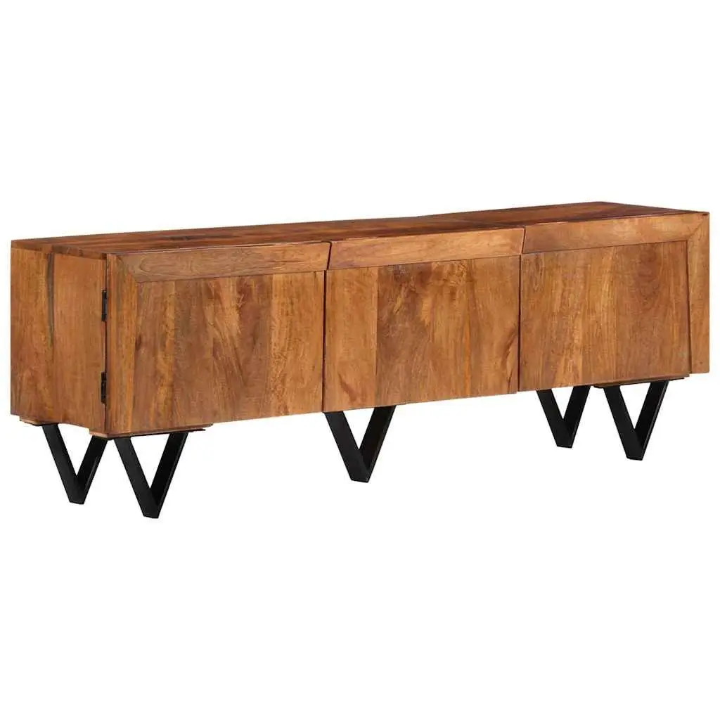 TV Cabinet Living Room 140x30x46 cm Solid Mango Wood Brown