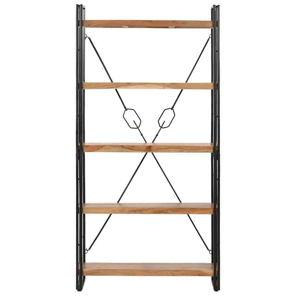5-Tier Bookcase Home Office 90x30x180cm Industrial Standing Shelf Storage Display