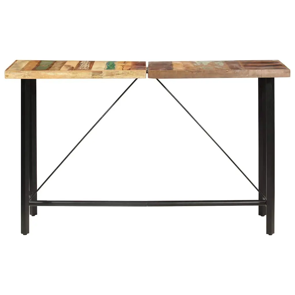 Bar Table Kitchen Dining 180x70x107 cm Solid Reclaimed Wood Industrial Furniture