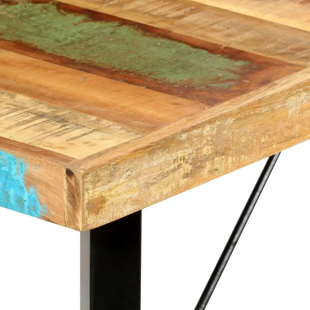 Bar Table Kitchen Dining 180x70x107 cm Solid Reclaimed Wood Industrial Furniture